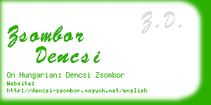 zsombor dencsi business card